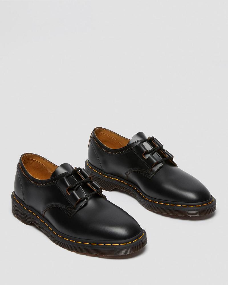 Black Men's Dr Martens 1461 Ghillie Leather Oxfords Shoes | CA 591ZUT